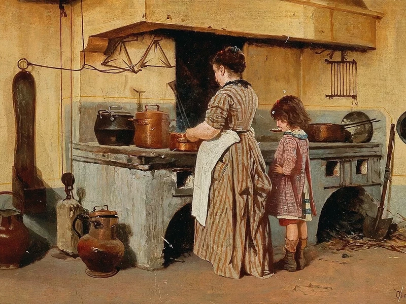 1833-Odoardo Borrani - Ai fornelli